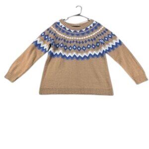 Lane Bryant Sweater Women's Size 14/16 Brown Blue & White